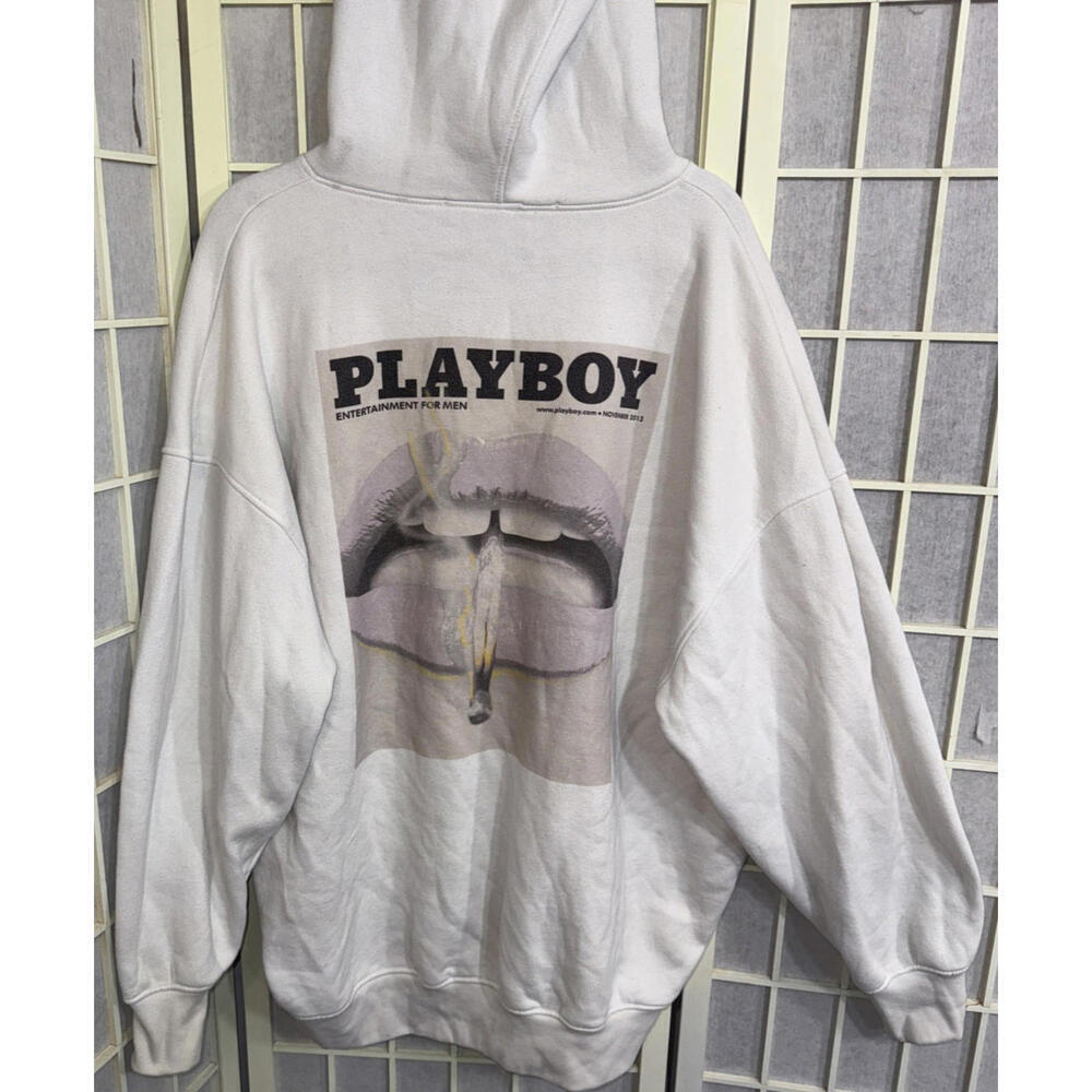 Vintage Playboy x Missguided‎ Oversized Hoodie Bunny Y2K Streetwear 2013 RARE